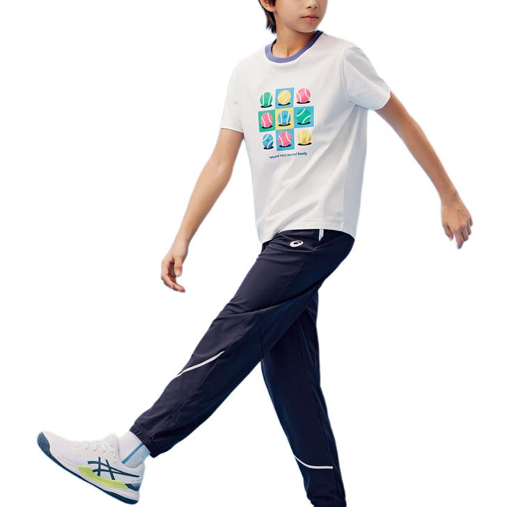 (GS) ASICS Lifestyle Graphic T-shirt 'White Multi' 332241173036-10