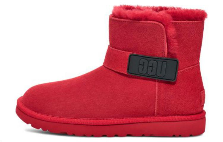 (WMNS) UGG embossed belt short boots 'Red' 1137073-SBR