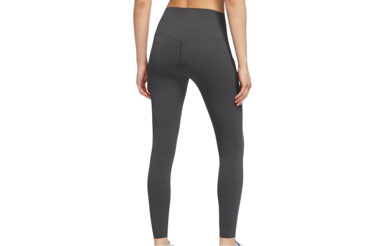 (WMNS) Nike Medium-Support High-Waisted Leggings with Pockets 'Grey' DQ5898-254