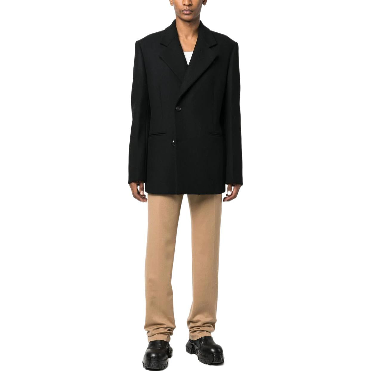 Off-White slim-cut Tailored Cashmere Trousers 'Brown' OMCA214F22FAB0066200