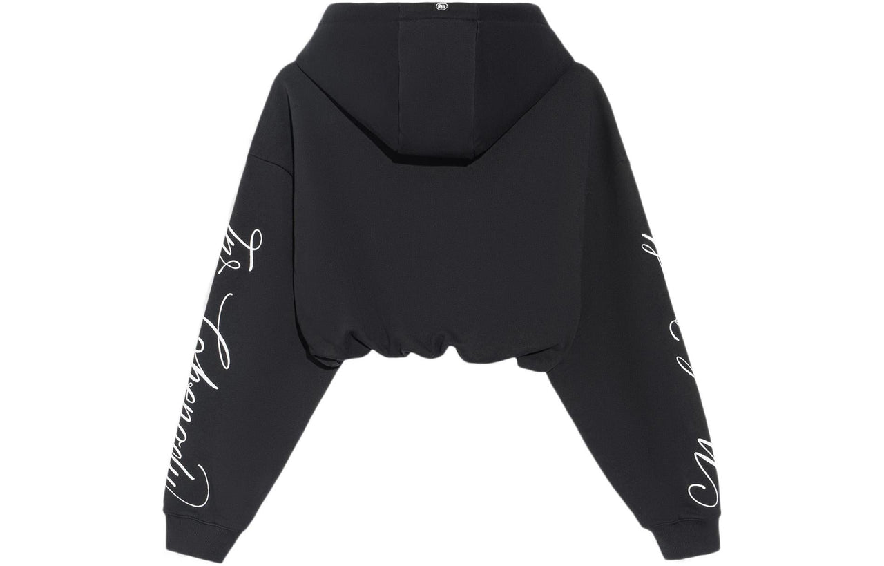 (WMNS) Li-Ning BADFIVE Sports Basketball Series Short Pullover Hoodie 'Black' AWDRH68-2