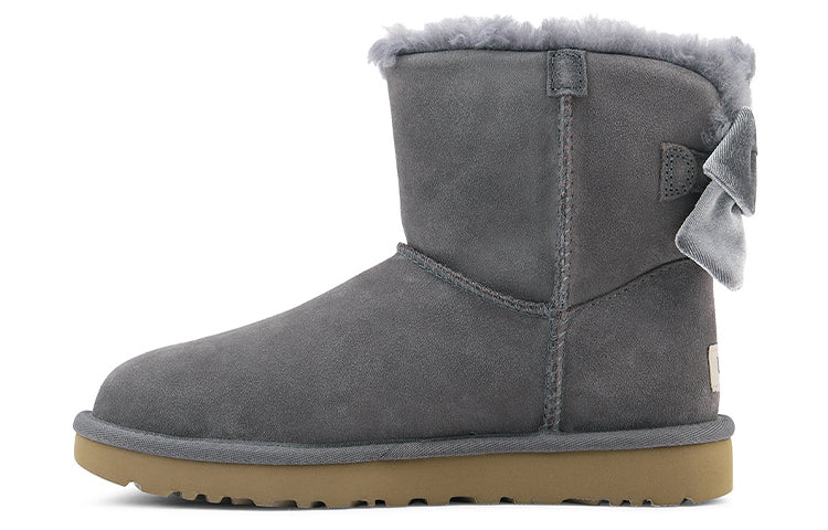 (WMNS) UGG Mini Bailey Bow Velvet Ribbon 2.0 'Purple Grey' 1118975-NHT