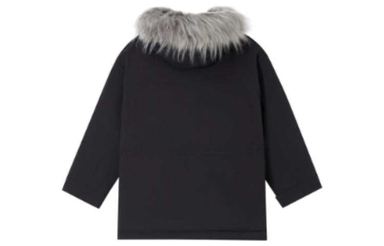 (WMNS) New Balance Warm Long Down Jacket 'Black Grey' AWJ24305-BK