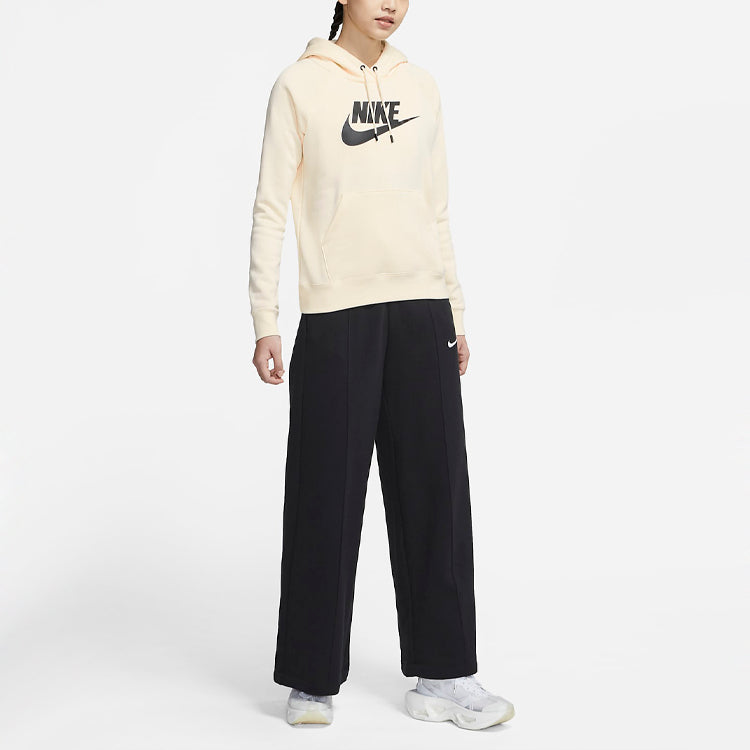 (WMNS) Nike Sportswear Fleece Hoodie 'Light Bone' BV4127-113