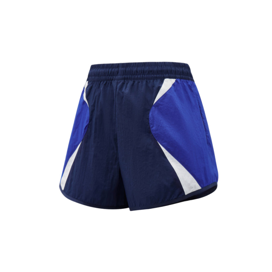 (WMNS) Nike Sportswear Loose Mid-Rise Track Shorts Asia Sizing 'Midnight Navy Old Royal White' IM8404-410