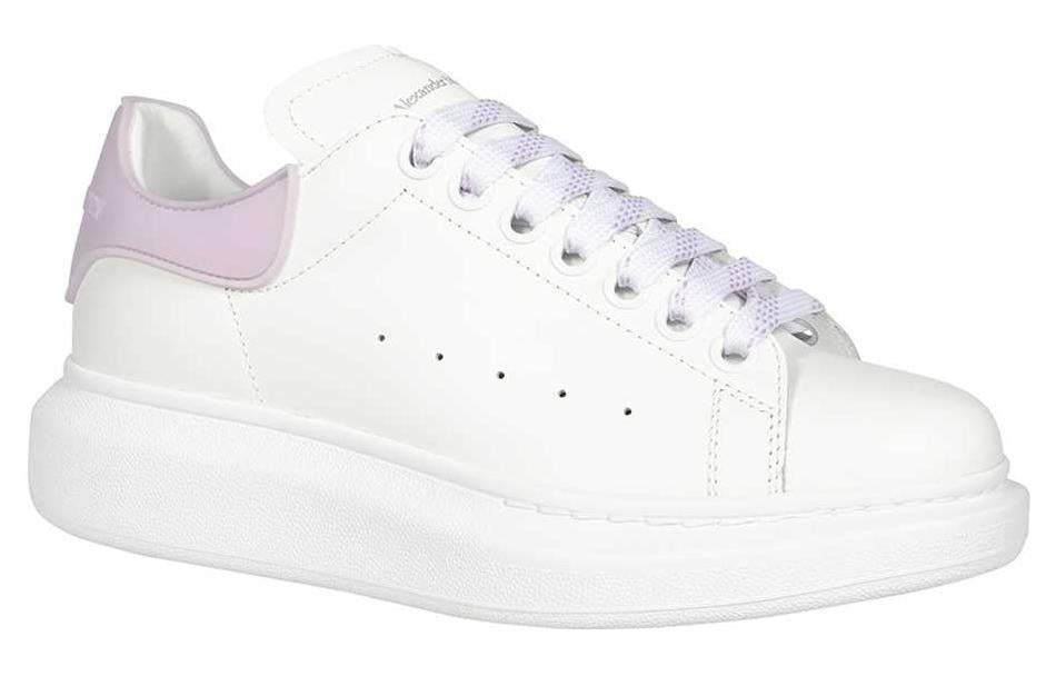 (WMNS) Alexander McQueen Larry Leather Sneakers 'White Lilac' 621056WHXMT9746