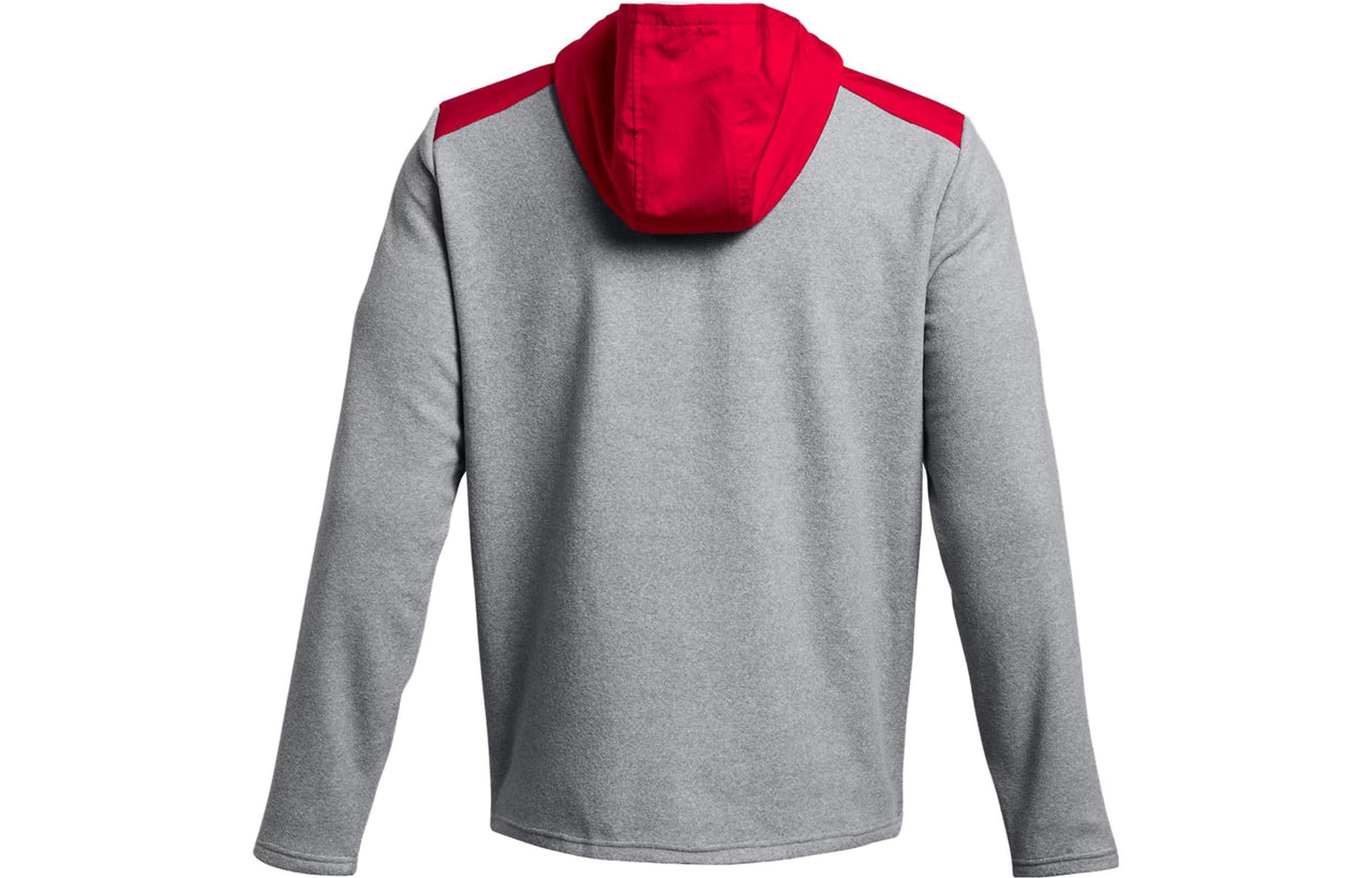 Under Armour University of Wisconsin-Madison Fleece Collegiate Hoodie 'Grey Red' 5120631-834
