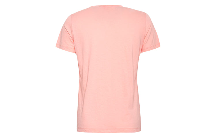 (WMNS) Converse Classic Logo Printing Short Sleeve Pink 10009152-A11