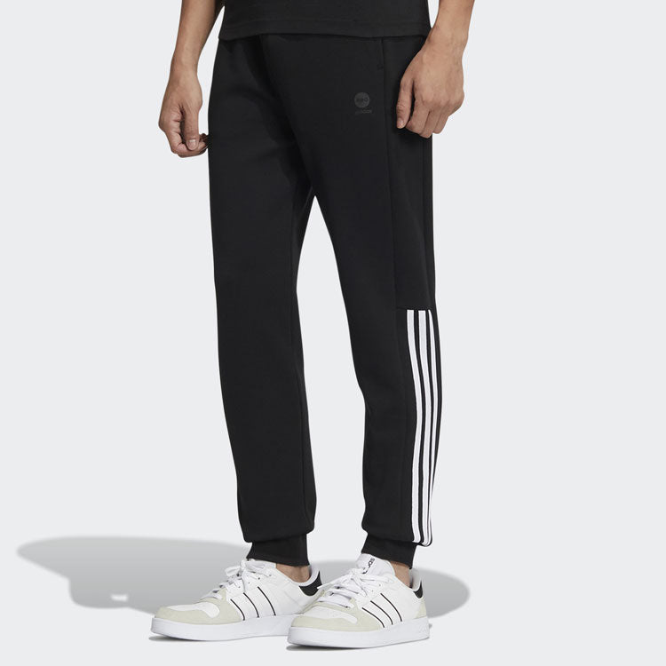 Men's adidas neo SW DK 3S TP Pants Stripe Casual Sports Pants/Trousers/Joggers Black HC9673