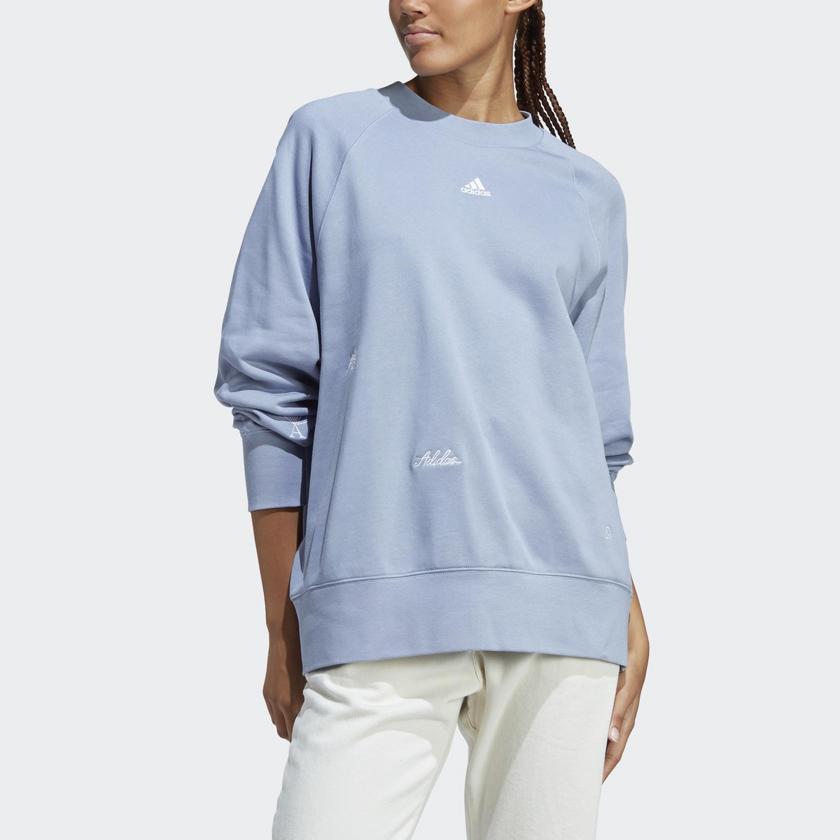 (WMNS) adidas BLUV Q1 Sweaters Asia Sizing 'Purple' IC5716