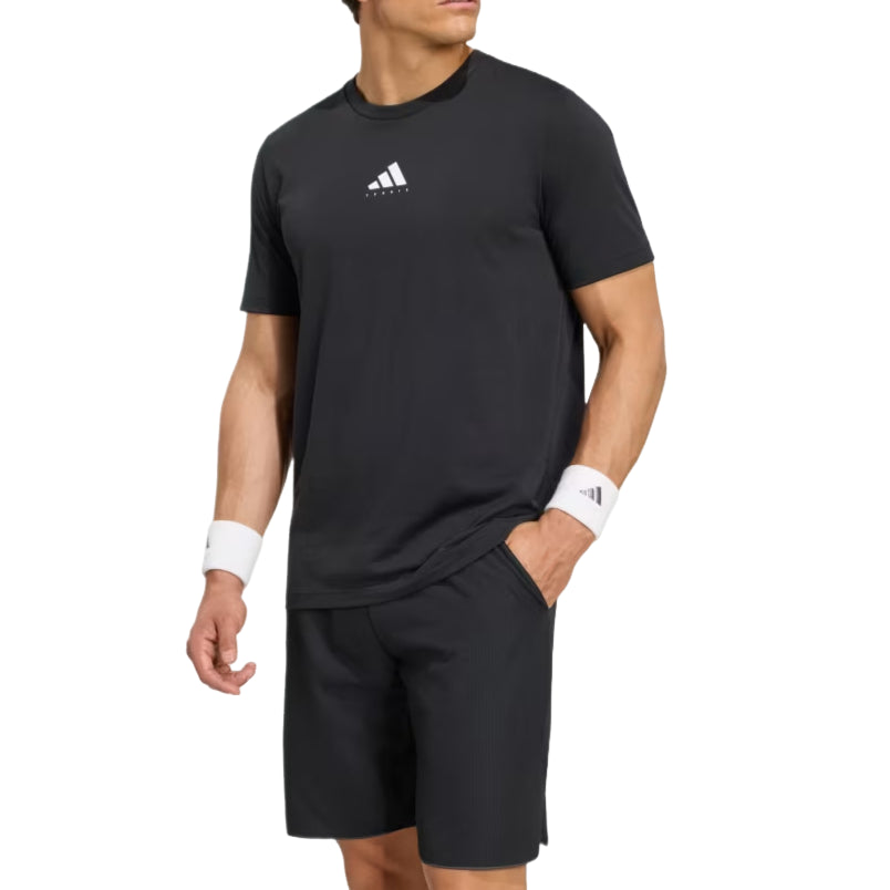 adidas Tennis Category Graphic T-Shirt Asia Sizing 'Black White' KR2332