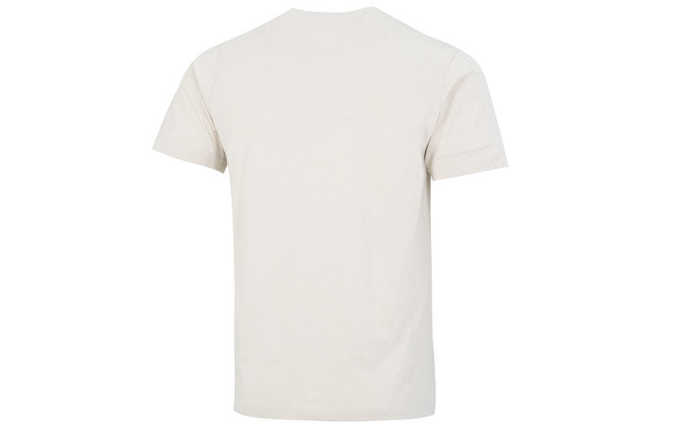 Men's adidas Solid Color Logo Athleisure Casual Sports Round Neck Short Sleeve White T-Shirt HU1511