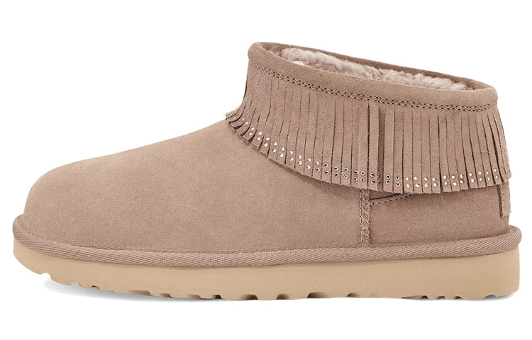 (WMNS) UGG Ultra Mini Fringe Bling 'Beige' 1121576-BCHW