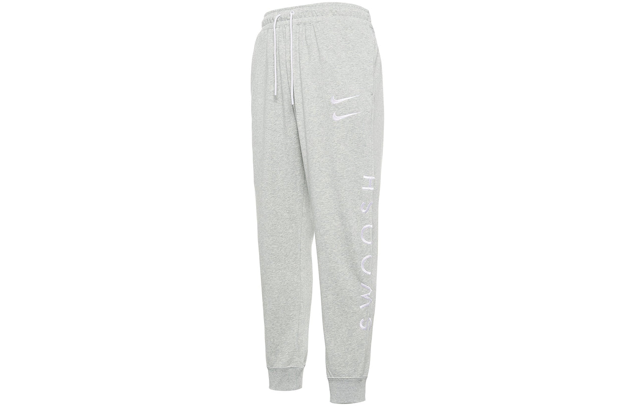 Nike Sportswear Swoosh Logo Slim Fit Bundle Feet Sports Long Pants Gray CU3932-050