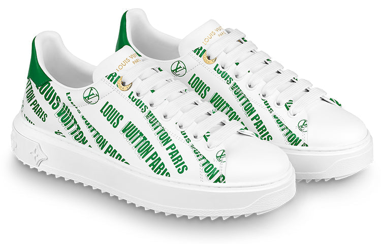 (WMNS) LOUIS VUITTON Time Out Sneakers 'White Green' 1A9D16