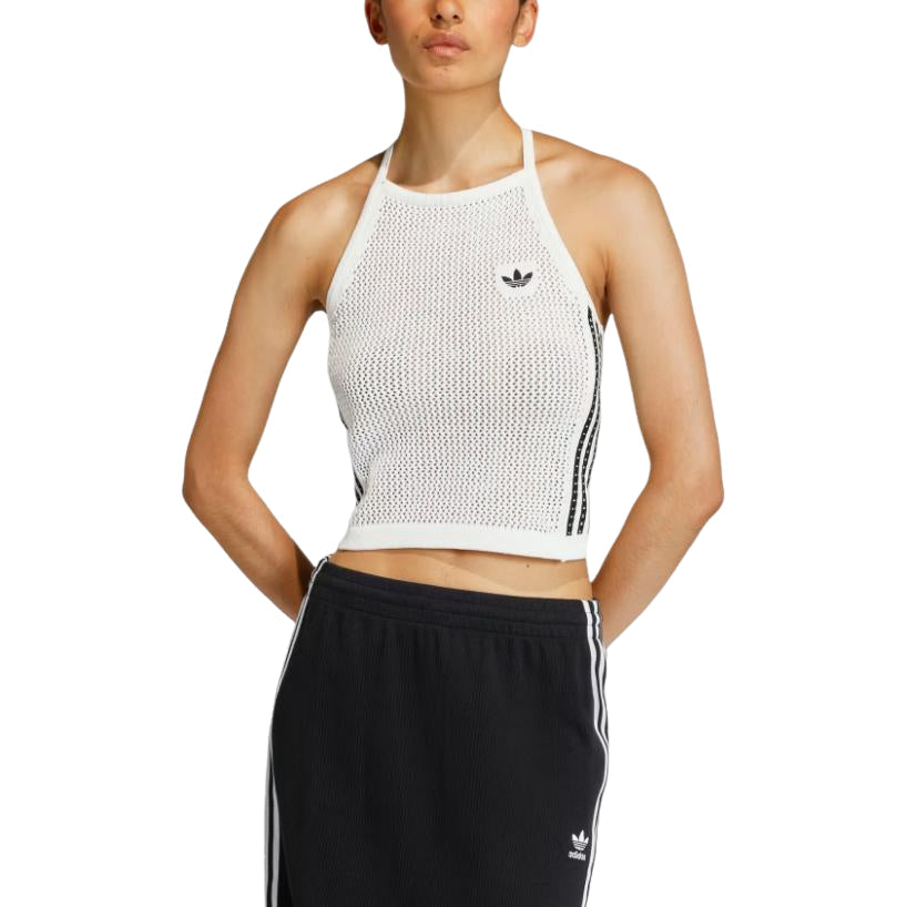 (WMNS) adidas Crochet Top Asia Sizing 'White' KC6485
