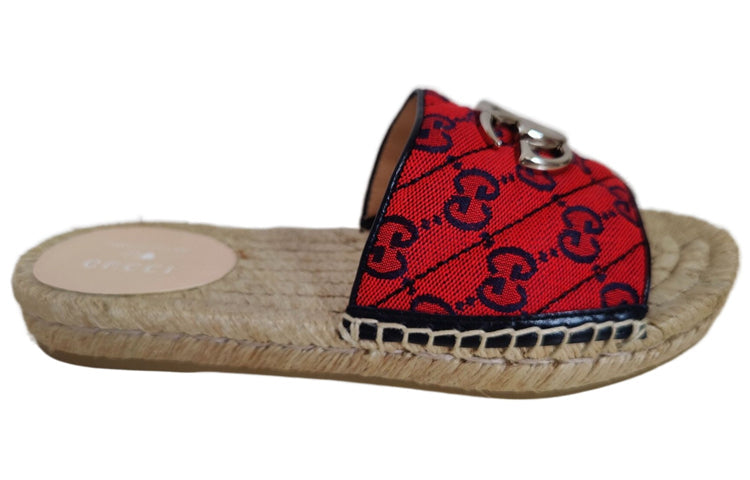 (WMNS) Gucci GG matelass canvas espadrille sandal 'Red' 661393-2UZO0-6490
