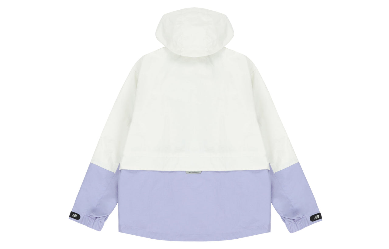 New Balance Logo Embroidered Colorblock Hooded Jacket Couple Style Purple 5AC14103-DV