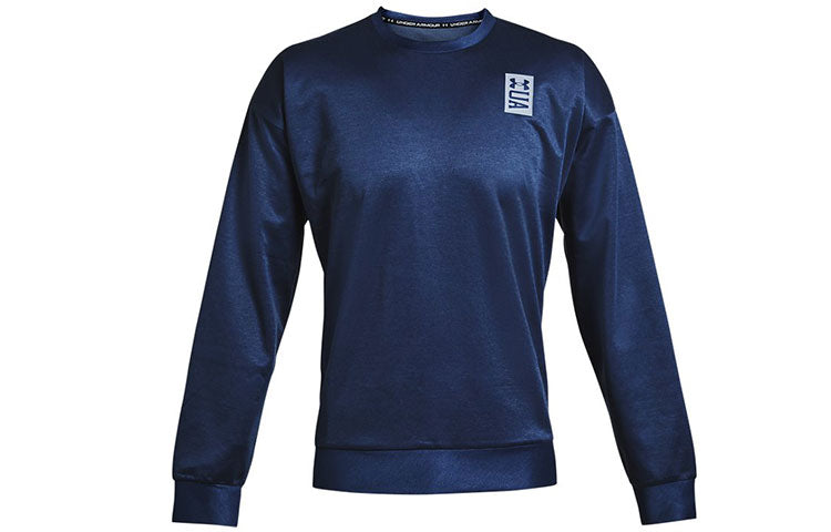 Men's Under Armour Recover Round Neck Training Loose Sports Navy Blue 1361757-408