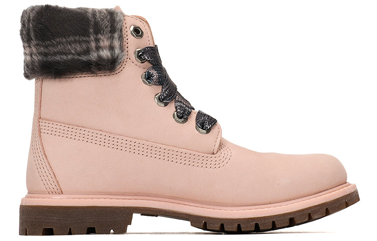 (WMNS) Timberland Lindon Woods 6 Inch Waterproof Boot 'Pink Nubuck and Black Printed Collar' A2MB3662