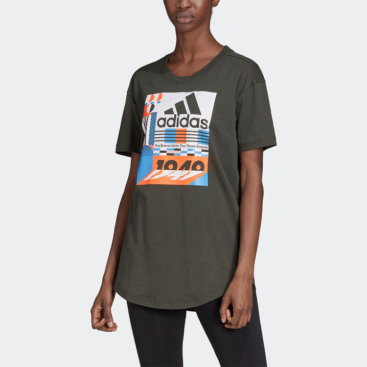 (WMNS) adidas Sports Round-neck Brown ED6174