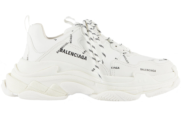 حذاء رياضي Balenciaga Triple S بشعار Allover - أبيض 536737W2FA19010