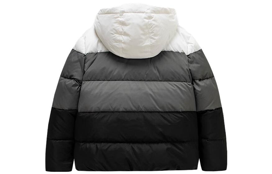 (PS) Nike Colorblock Chevron Puffer Jacket 'White Grey Black' NY2032191GS-006