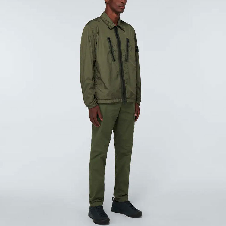 STONE ISLAND Garment Dyed Crinkle Reps Jacket 'Olive Green' 751510523-V0055