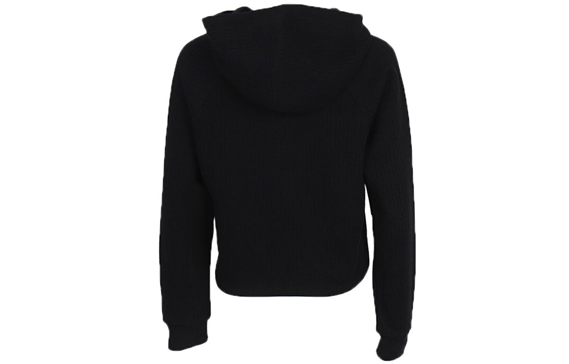 (WMNS) Nike Sportswear Cropped Hoodie 'Black White' CJ2664-010