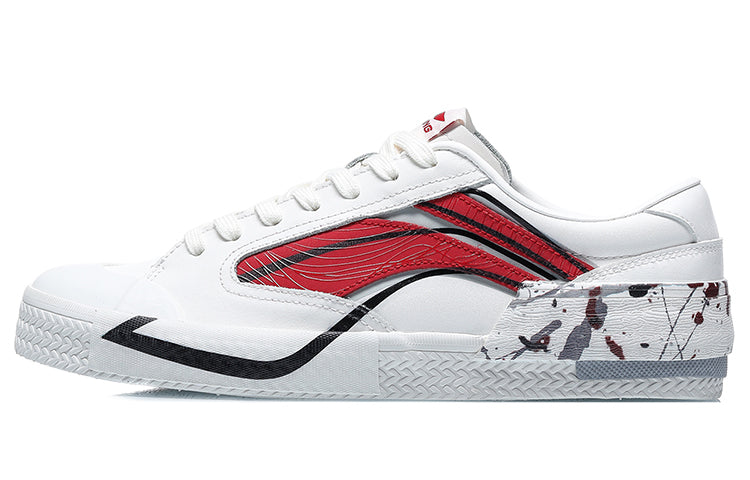 Li-Ning Weiwu Paris Fashion Week Vintage Shoes 'White Red' AECR037-3