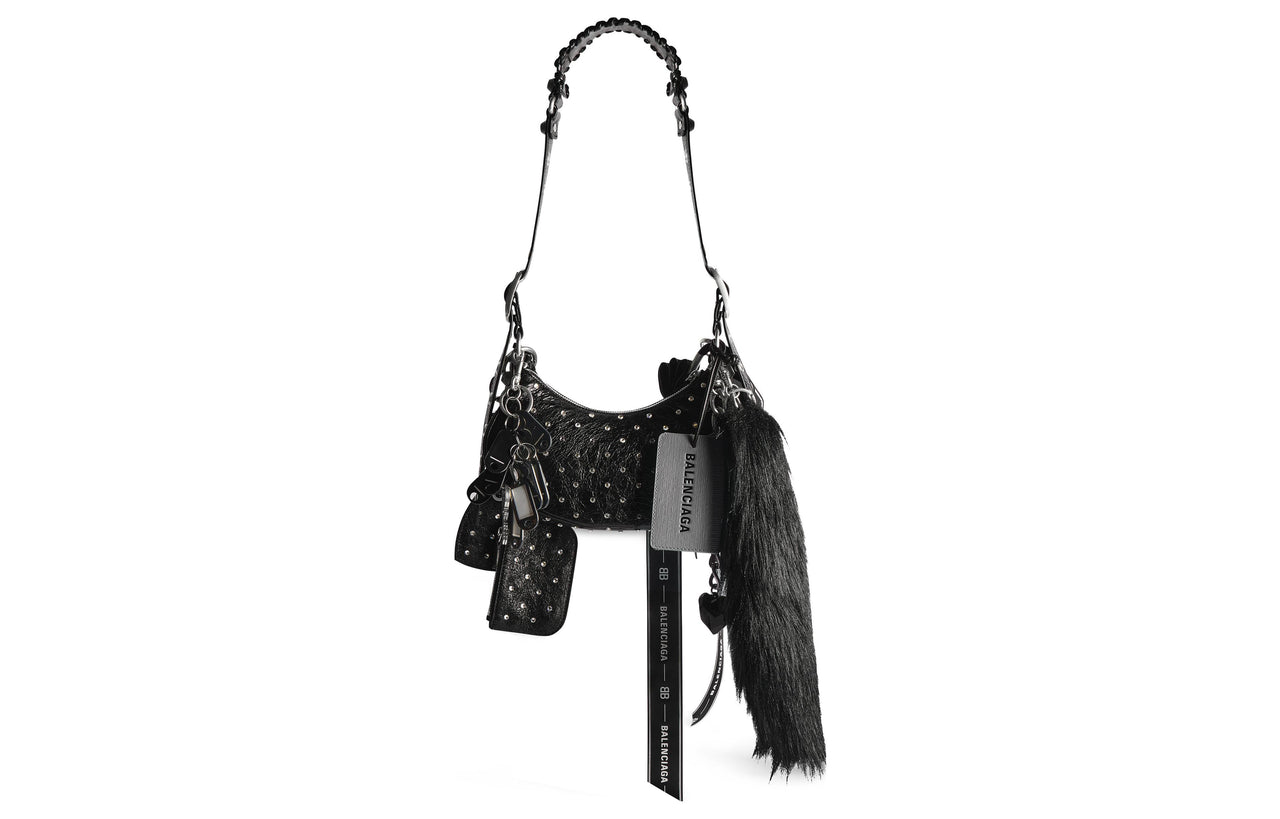 (WMNS) Balenciaga Le Cagole Collector Xs Shoulder Bag With Rhinestones 'Black' 6713092AASO1000
