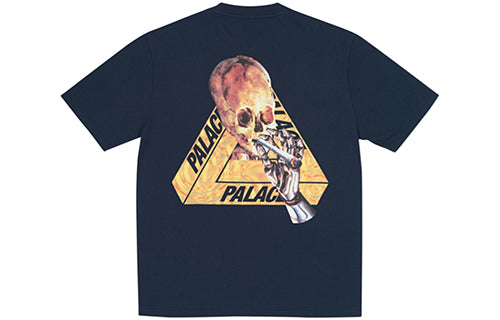 PALACE Skeledon Navy Triangle Skeleton Pattern Short Sleeve Unisex PAL-SS18-075