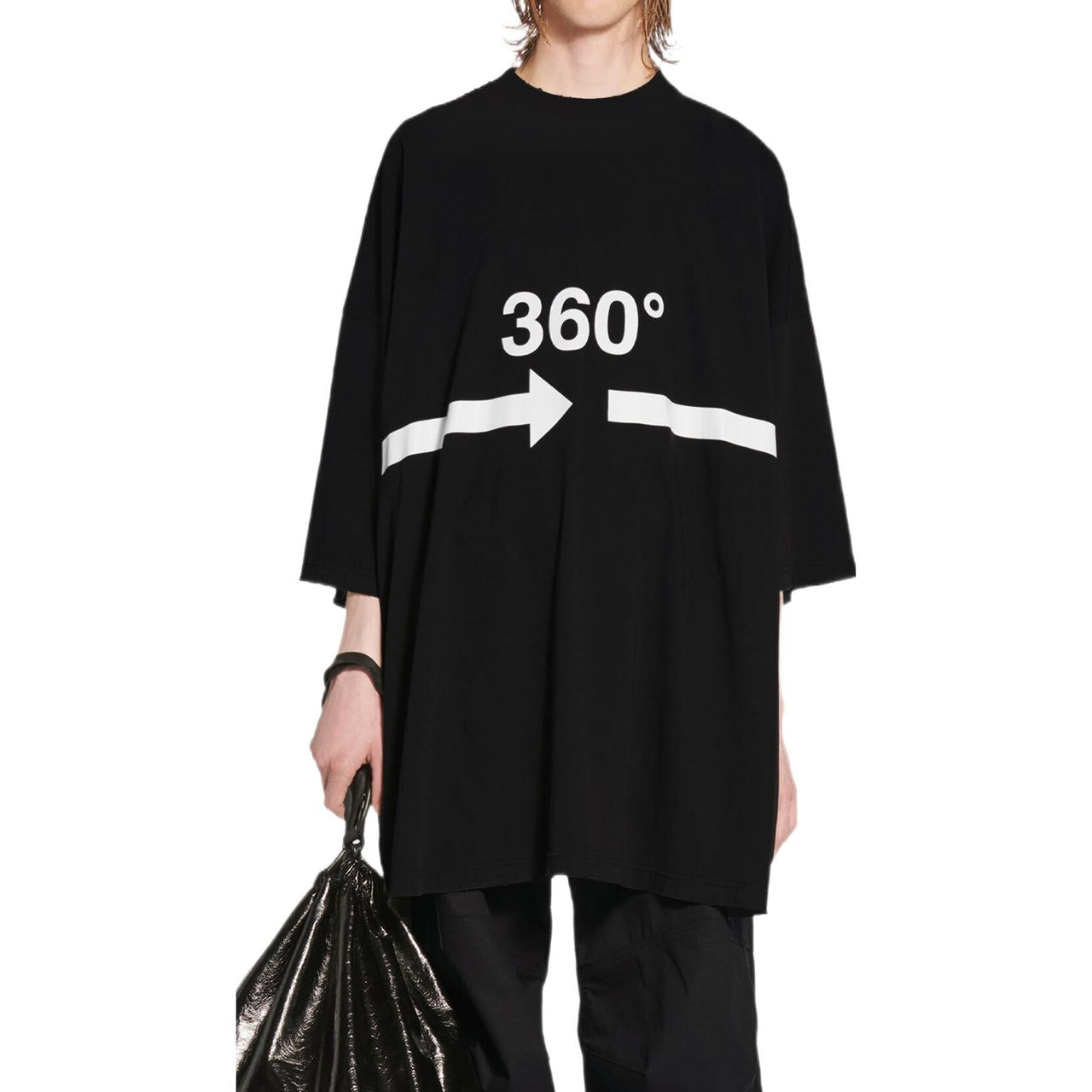 Balenciaga 360 Tubular T-Shirt Oversized 'Black' 720501TNVD51070