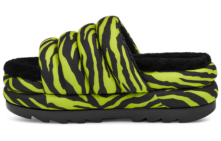 (WMNS) UGG Platform Maxi Slide 'Zebra Print Lime' 1127075-KLM