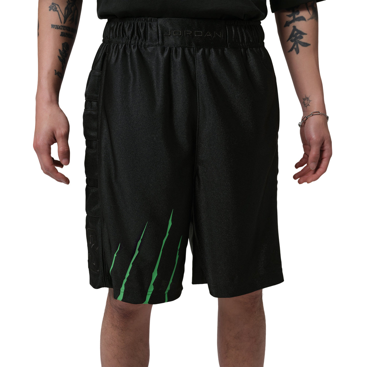 Jordan Brooklyn Cat Scratch Shorts 'Black Scream Green' IQ2157-010