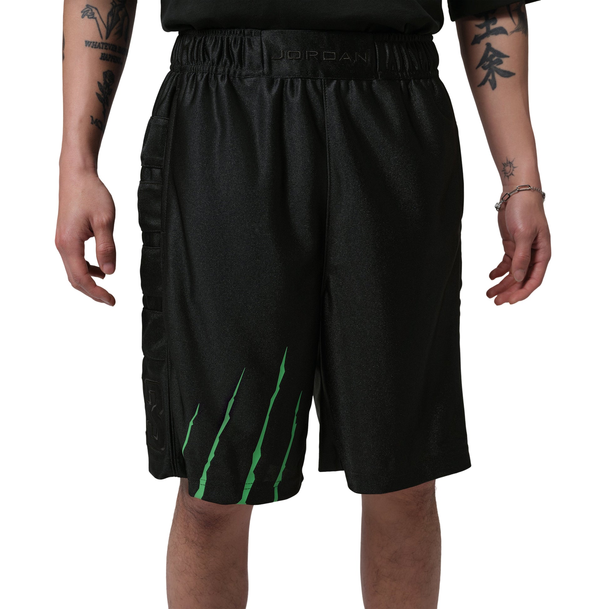 Jordan Brooklyn Cat Scratch Shorts 'Black Scream Green' IQ2157-010