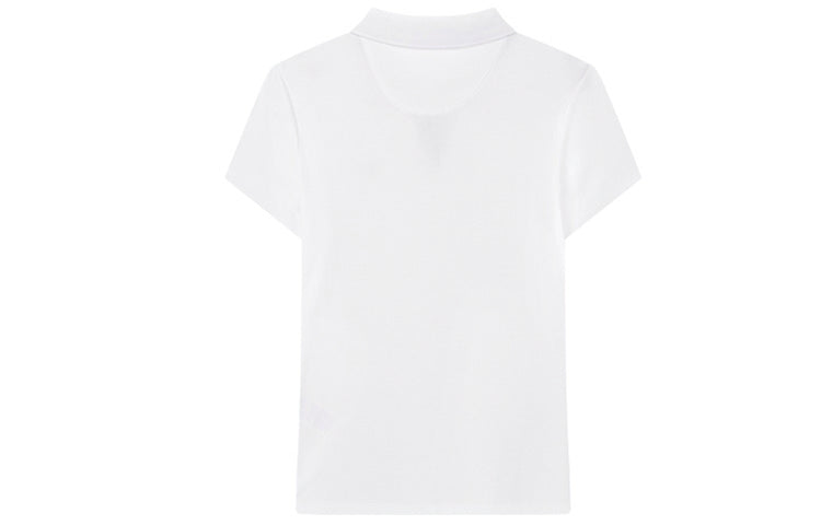 (WMNS) FILA Logo Printing Cotton Sports Short Sleeve Polo Shirt White F51W011104F-WT