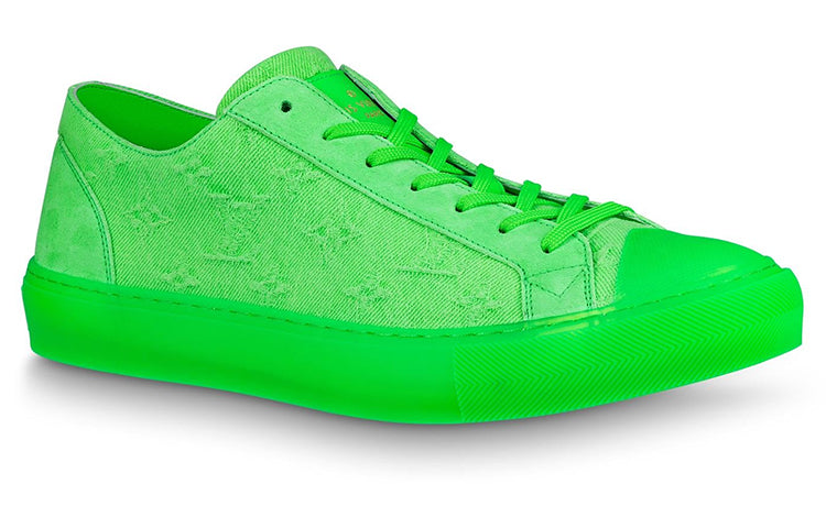 LOUIS VUITTON Tattoo Sneakers 'Neon Green Fabric' 1A8KAU