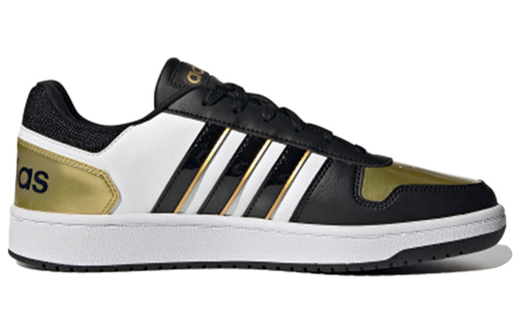 adidas Hoops 2.0 'Black Gold White' H01196