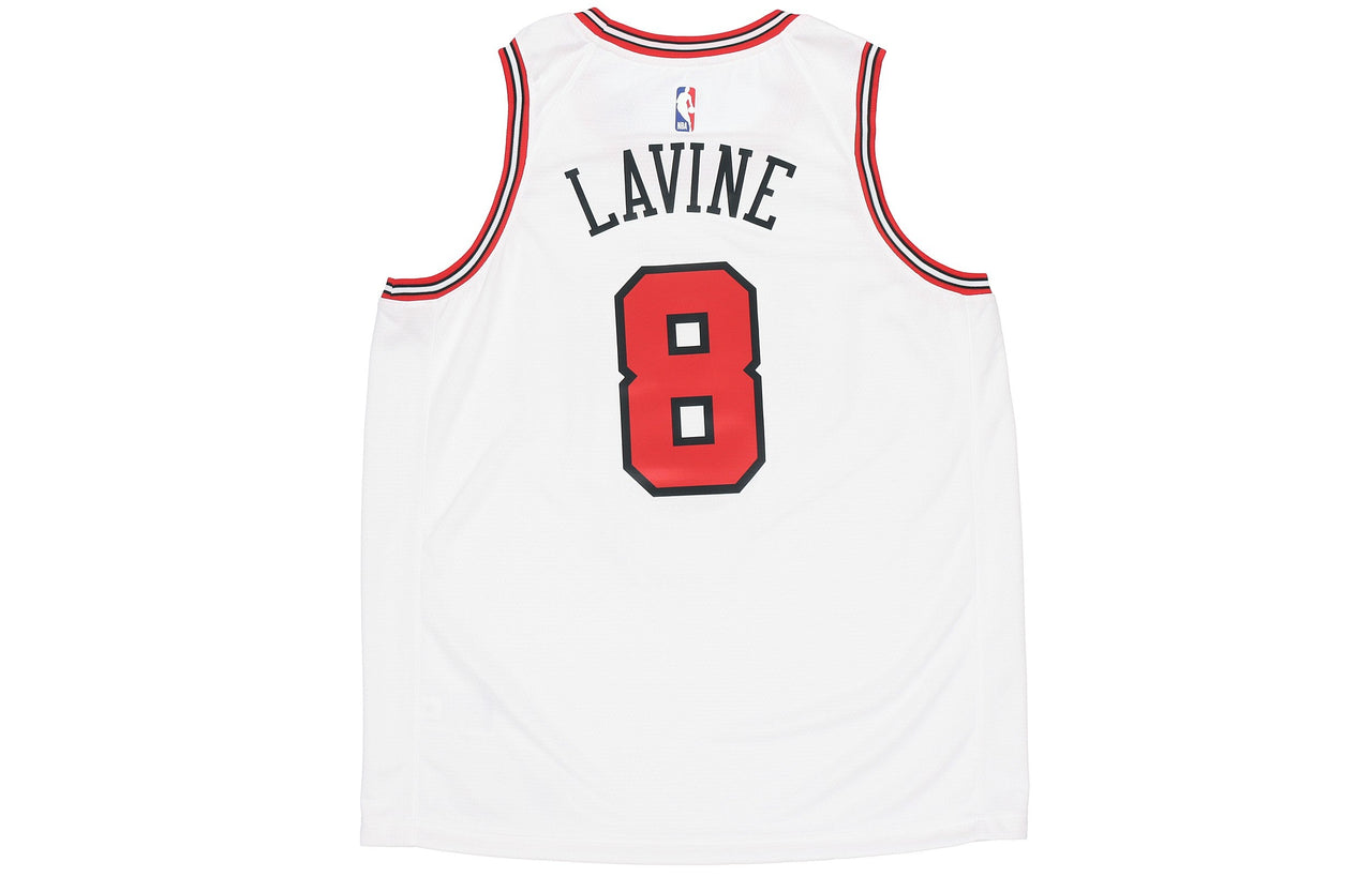 Men's Nike NBA Swingman SW Fan Edition 2020 Season Chicago Bulls Zach Lavine No. 8 Basketball Sports White Jersey CW3586-105