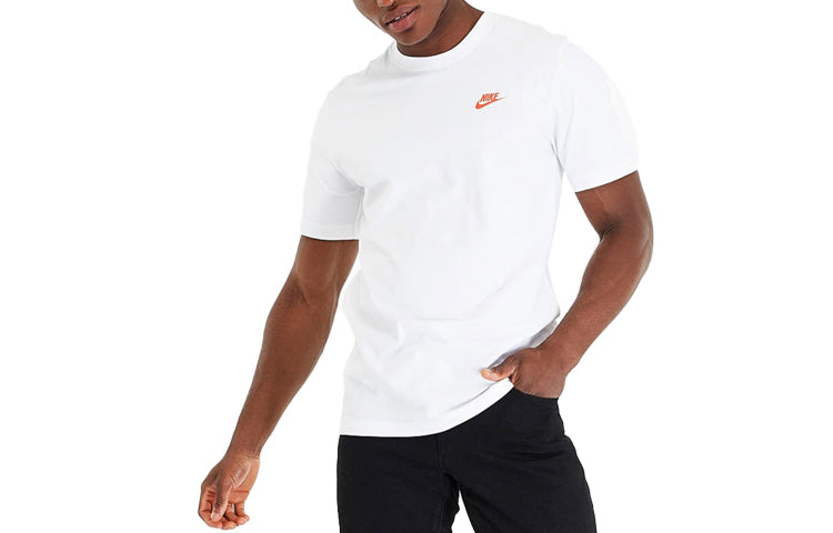 Men's Nike Box Printing Short Sleeve White T-Shirt CI6300-100