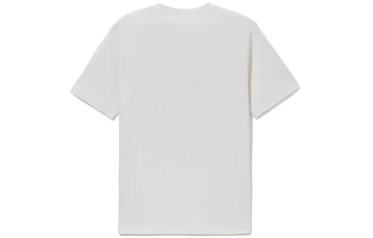 Li-Ning Sports Basketball Series Basketball Portrait Printing Round Neck Short Sleeve 'White' AHSS023-2