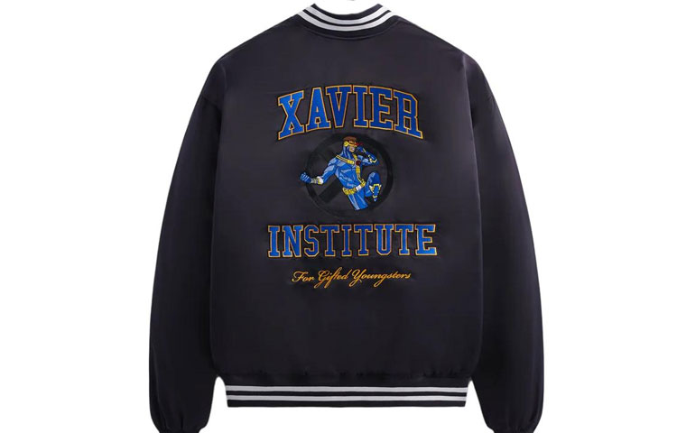 KITH For X-Men Cyclops Satin Bomber Jacket 'Ink' KHM010321-432