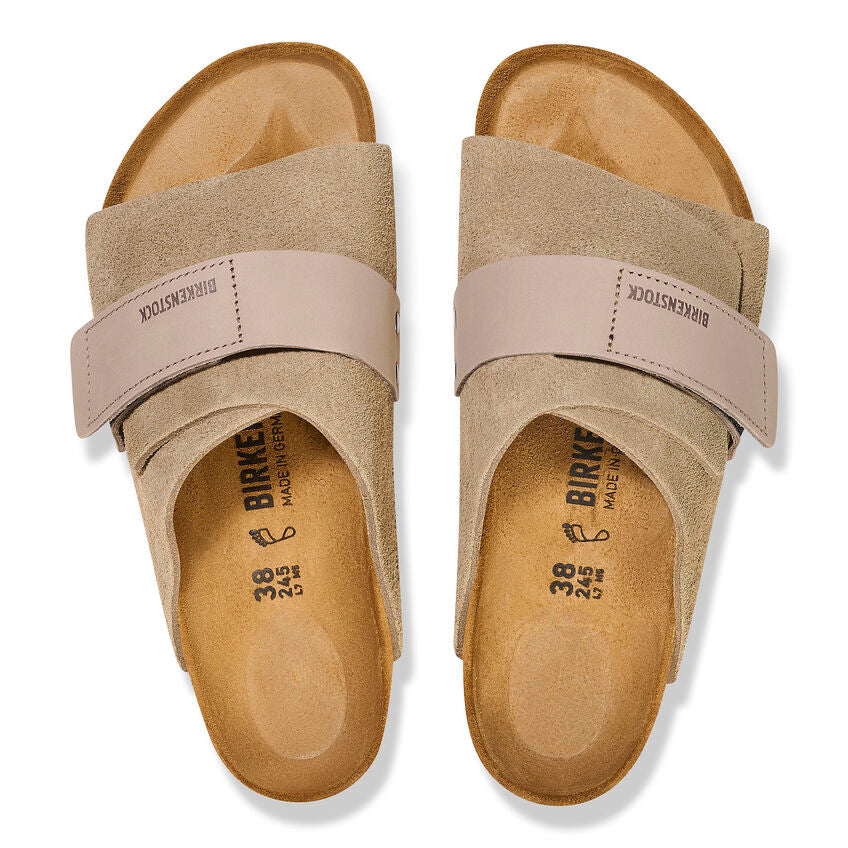 Birkenstock Kyoto Nubuck-Suede Leather Sandals 'Taupe' 1015572