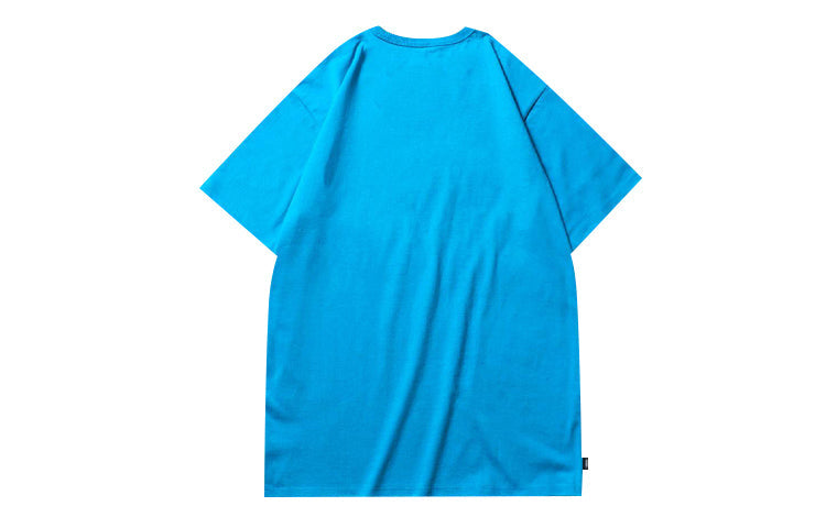 Vans Off The Wall Tee Minimalistic Small Logo Short Sleeve Couple Style Blue VN0A49R72RD
