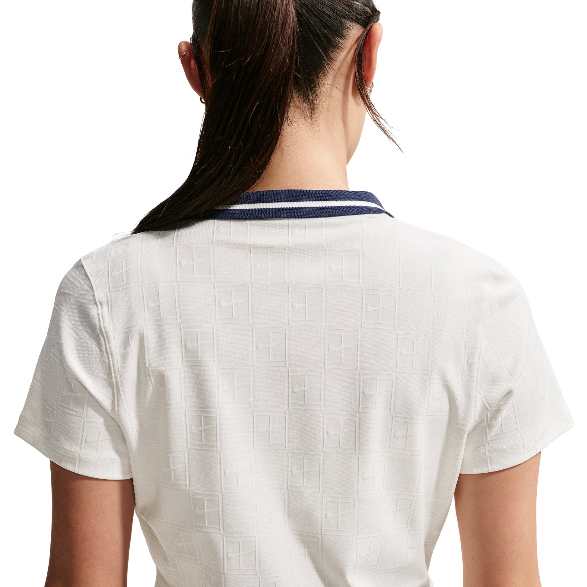 (WMNS) Nike Court Collection Dri-FIT Cropped Polo 'Sail Midnight Navy' IB0772-133