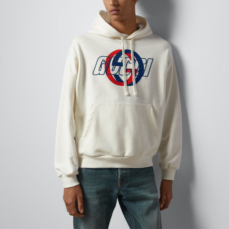 Gucci Cotton Jersey Hooded Sweatshirt 'Off White' 770839-XJGA2-9314