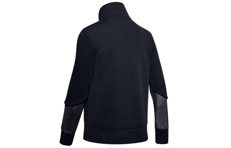 (WMNS) Under Armour Splicing Pocket High Collar Black 1348546-001