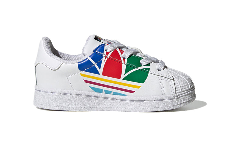 (TD) adidas Superstar Pure K 'Colorful Trefoil - Cloud White' FW4017