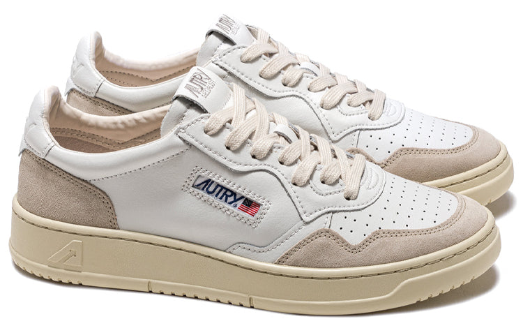 Autry Medalist Low 'White Beige Suede' AULM-LS33